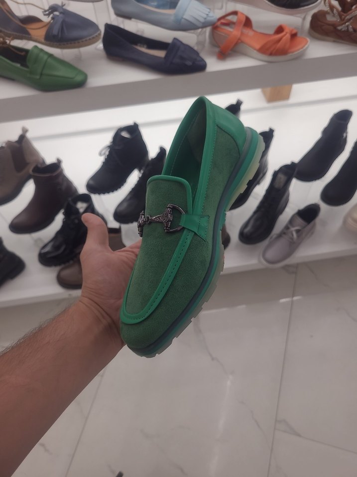 Yeşil Tokalı Günlük Ayakkabı - Görsel 3