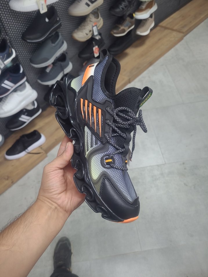 Siyah Gri Bağcıklı Erkek Spor Ayakkabı - Görsel 3