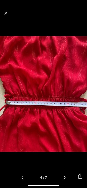 10 Yaş Beden kırmızı Renk Kız çocuk özel gün elbisesi