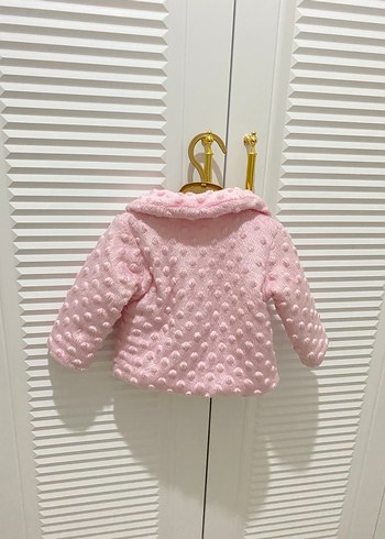 Düğmeli Pembe Kız Çocuk Polar Ceket - Görsel 2