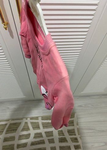 Kız Çocuk Renkli Baskılı Pembe Sweatshirt - Görsel 3