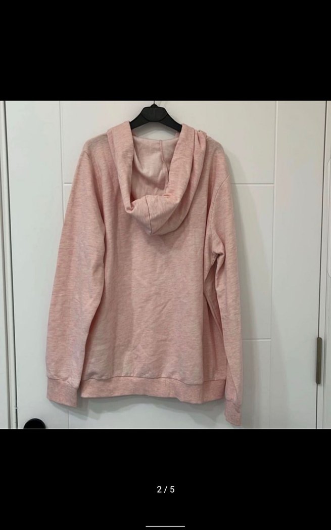 Kadın Pembe Kapüşonlu Sweatshirt - Görsel 2