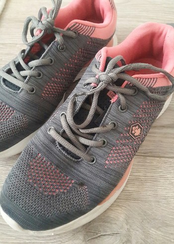 40 Beden gri Renk Gri Bağcıklı Spor Kadın Sneakers