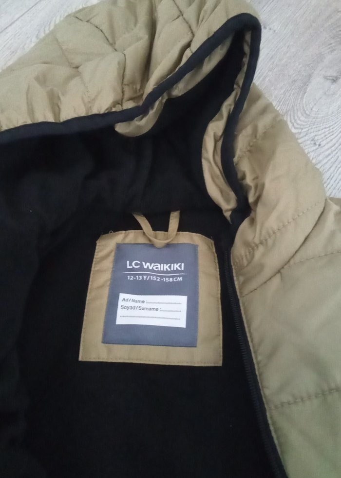 Kapüşonlu Bej Erkek Çocuk Mont - Görsel 4