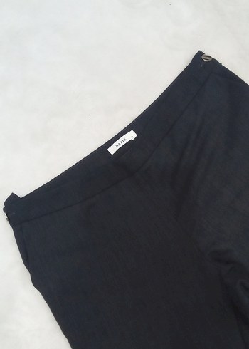 Gri Kadın Denim Kumaş Pantolon - Görsel 4