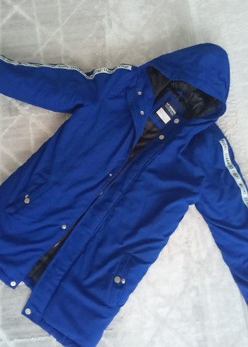 Erkek Çocuk Mavi Kapüşonlu Mont - Görsel 2