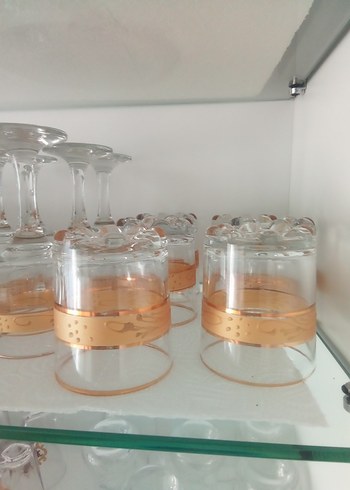 Altın detaylı cam bardak seti - Görsel 5