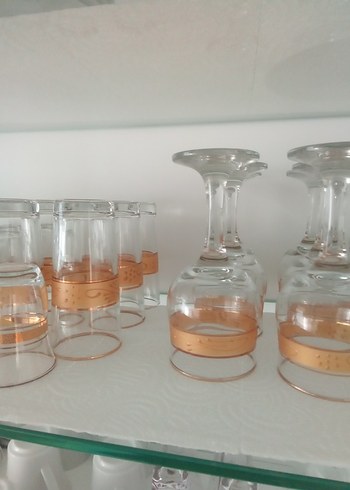 Altın detaylı cam bardak seti - Görsel 4