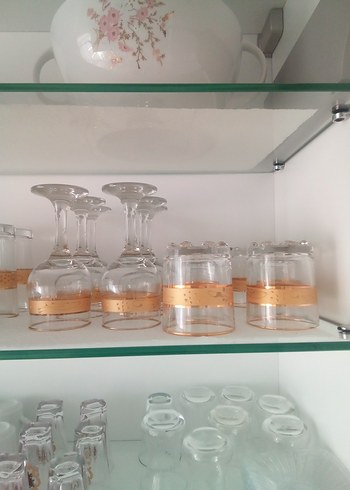 Altın detaylı cam bardak seti - Görsel 2