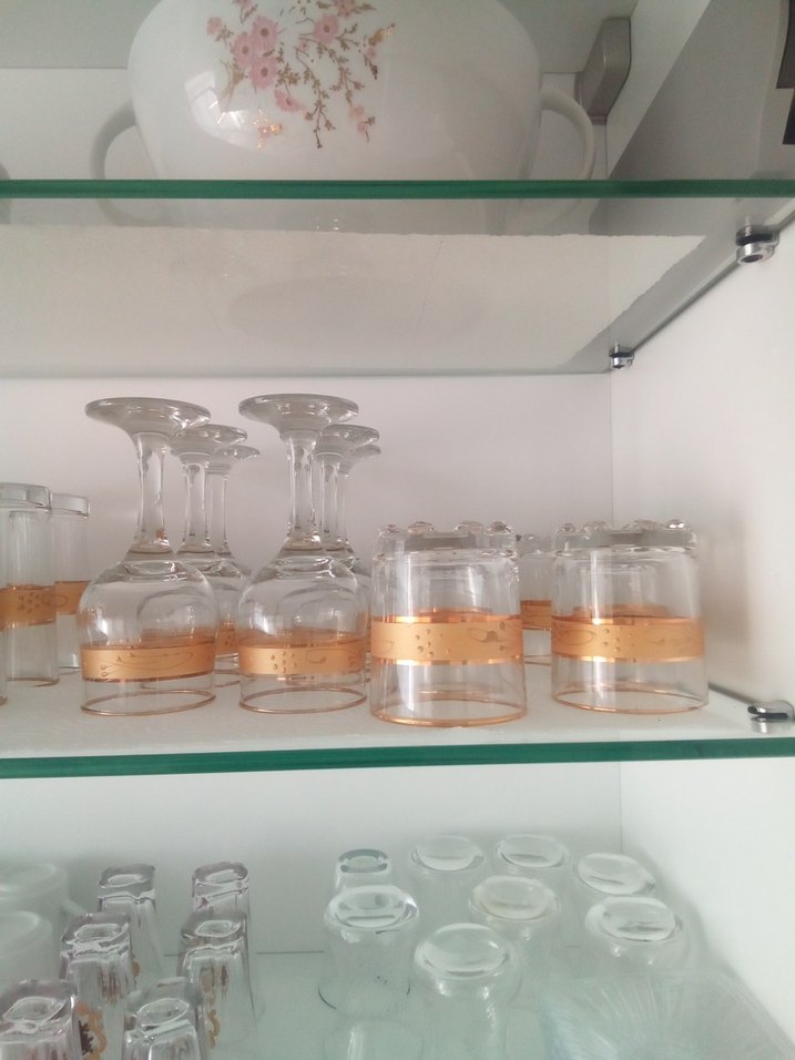 Altın detaylı cam bardak seti - Görsel 2