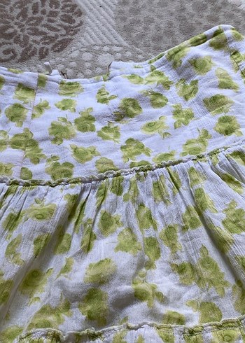 Yeşil Bağlama Desenli Hamile Uzun Etek - Görsel 5