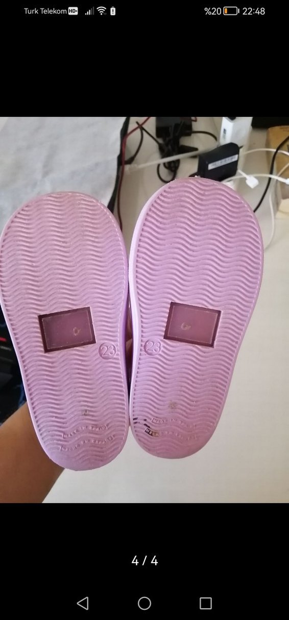 Kız Çocuk Mor Pastel Tokalı Sandalet - Görsel 2