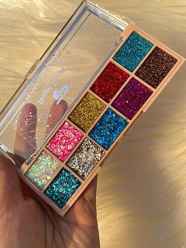  Beden Renk Glitter paleti