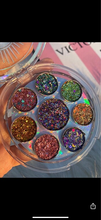  Beden Renk Glitter paleti