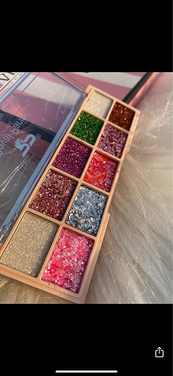  Beden Renk Glitter paleti