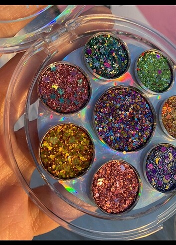  Beden Renk Glitter paleti 