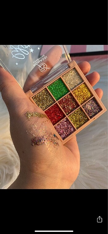  Beden Renk Glitter paleti