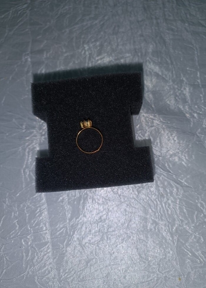 Kadın Tektaş yüzük altın renk - Görsel 2