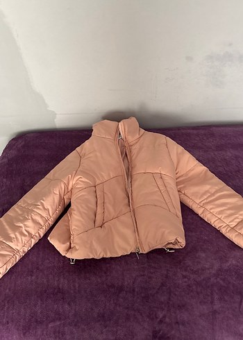 Pembe Kapitone Fermuarlı Kadın Ceket