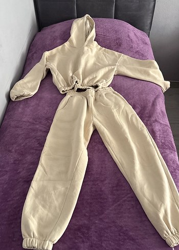 Zara Gri Kapüşonlu Salaş Kadın Eşofman Takımı