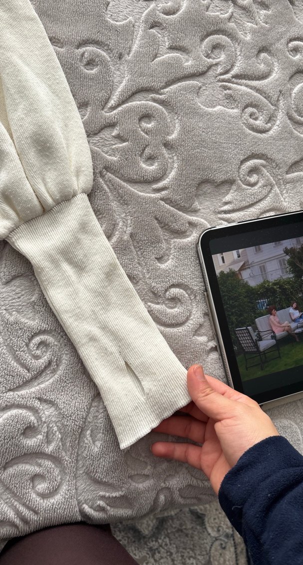 Beyaz triko takım - Görsel 2