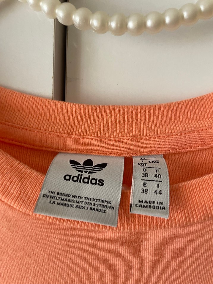 Pamuklu adidas somon Tişörtü - Görsel 3