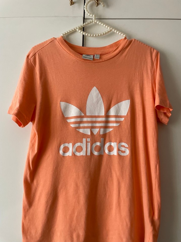 Pamuklu adidas somon Tişörtü - Görsel 2