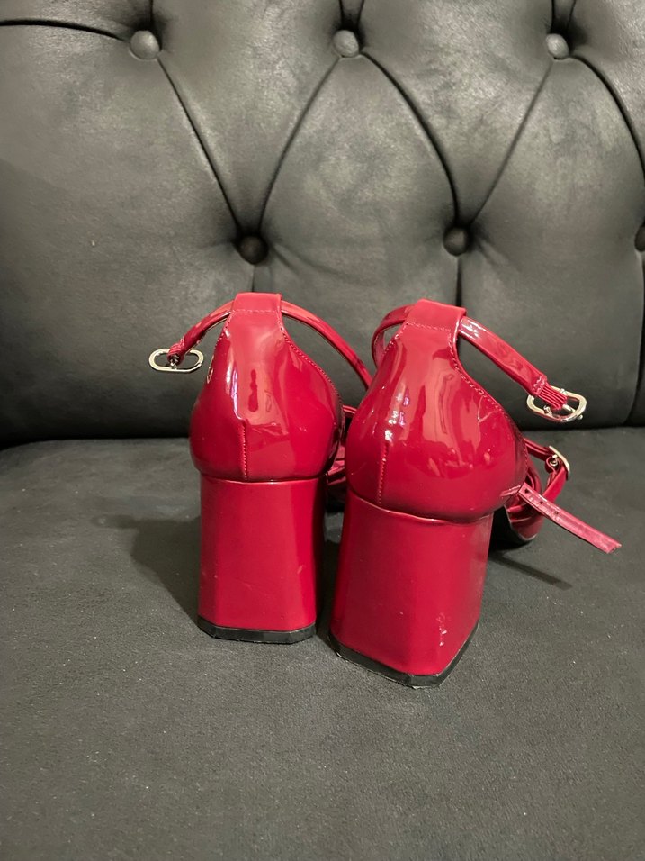 Zara Tokalı Kadın Blok Topuklu Stiletto - Görsel 3