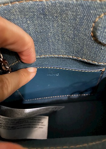 Mango Zincir Detaylı Denim Kadın Çanta - Görsel 3