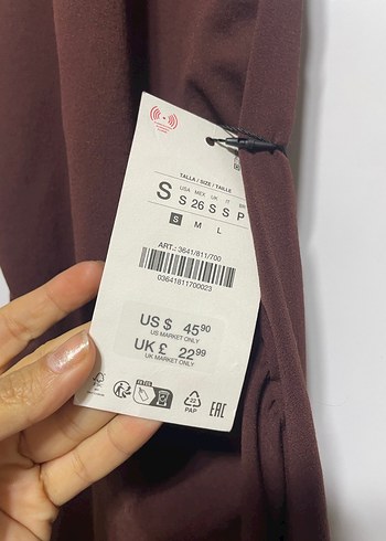 Kahverengi Drapeli Uzun Kadın Elbise - Görsel 5