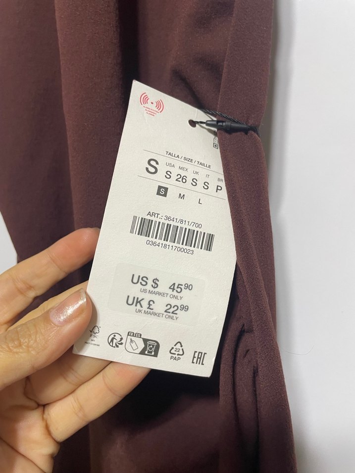 Kahverengi Drapeli Uzun Kadın Elbise - Görsel 5