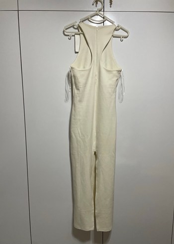 Beyaz halter  Yakalı Uzun Kadın Elbise Zara - Görsel 6