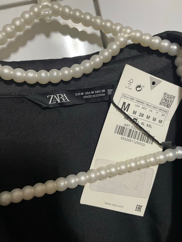 Zara saten elbise - Görsel 5