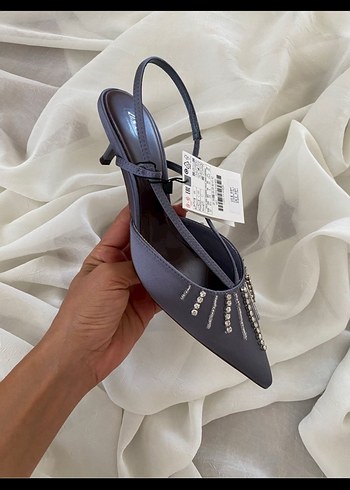 Zara Zara taşlı topuklu ayakkabı