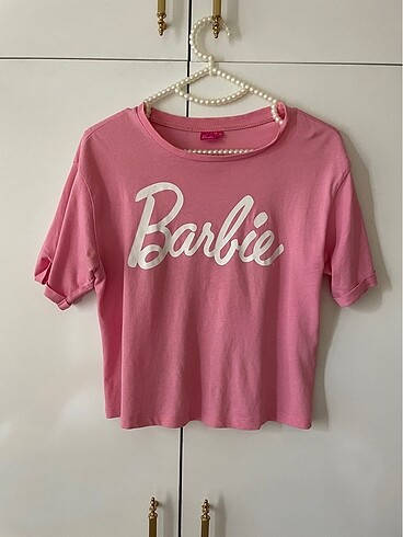 Barbie crop tişört pembe