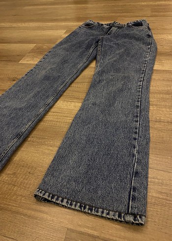 Gri Mavi Normal Boy Kadın Denim Pantolon - Görsel 2