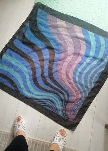 Koyu Kırmızı Bohem Kadın eşarp - Görsel 6