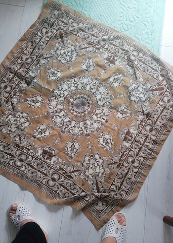 Koyu Kırmızı Bohem Kadın eşarp - Görsel 7