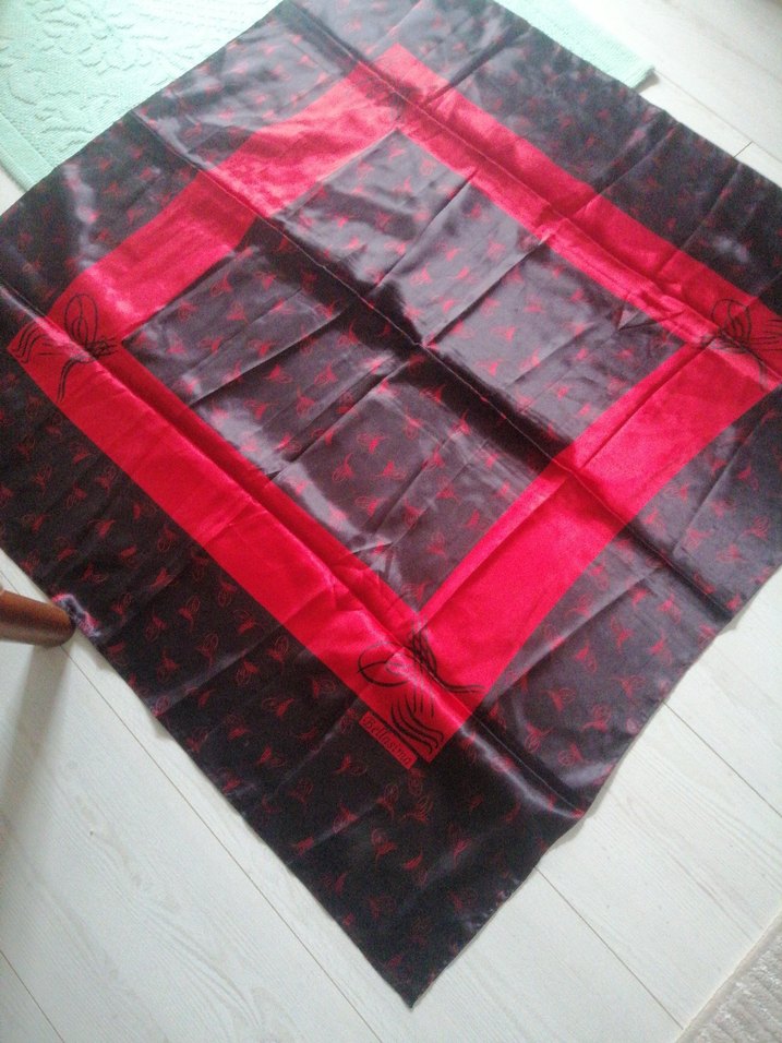 Koyu Kırmızı Bohem Kadın eşarp - Görsel 4