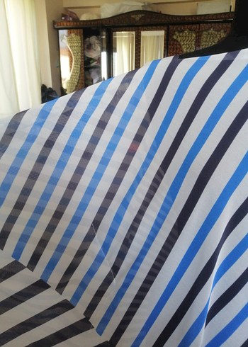 Mavi Çizgili Hamile Tunik pareo plaj kıyafeti - Görsel 4