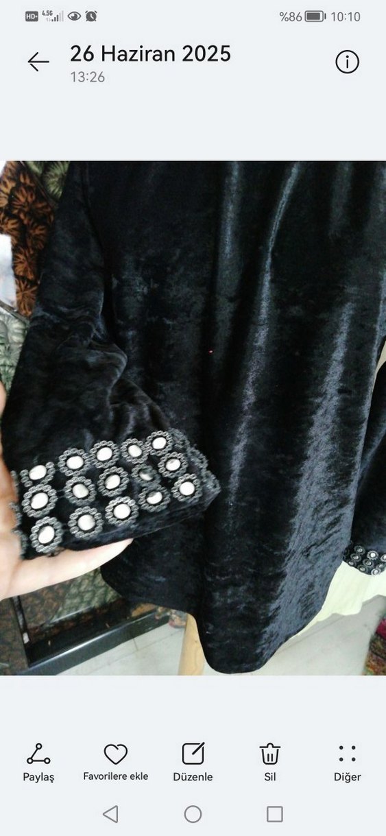 Pullu Siyah Kadın Bluz - Görsel 4