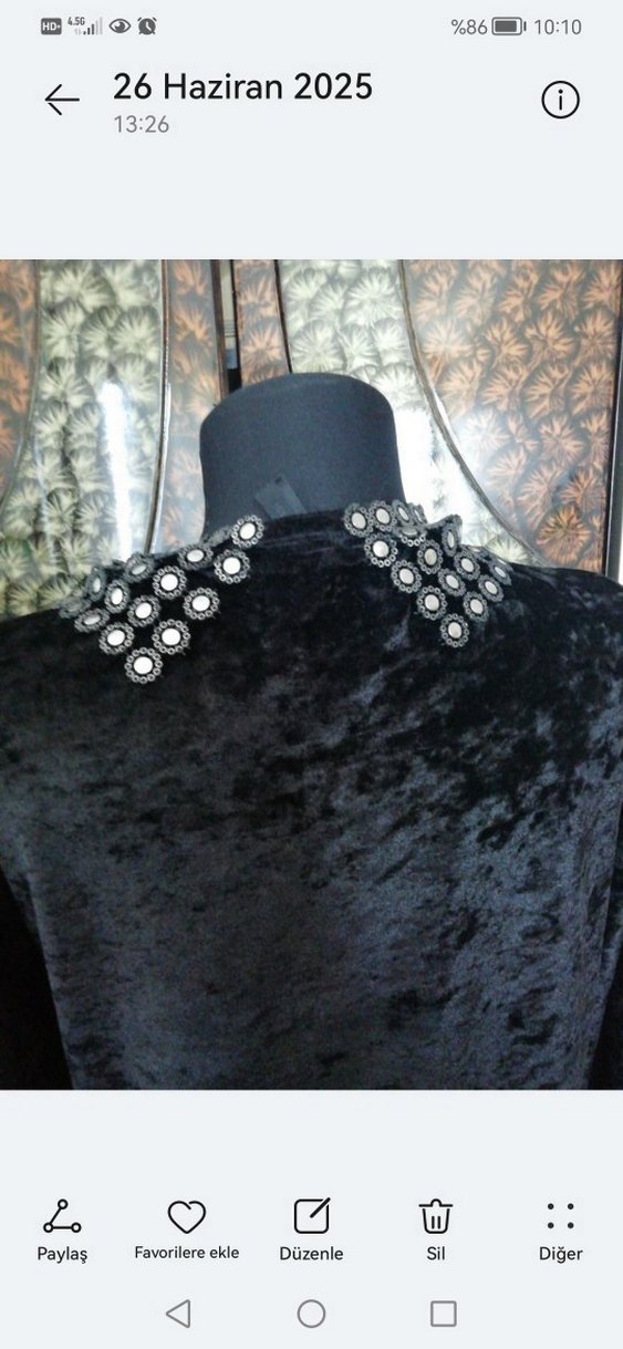 Pullu Siyah Kadın Bluz - Görsel 5