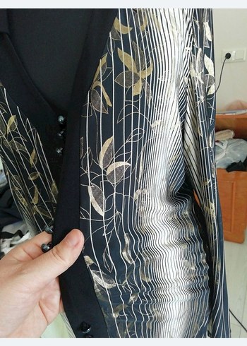 Gri Desenli iUzun Kollu Hamile Bluzu anne buluz gömlek - Görsel 5