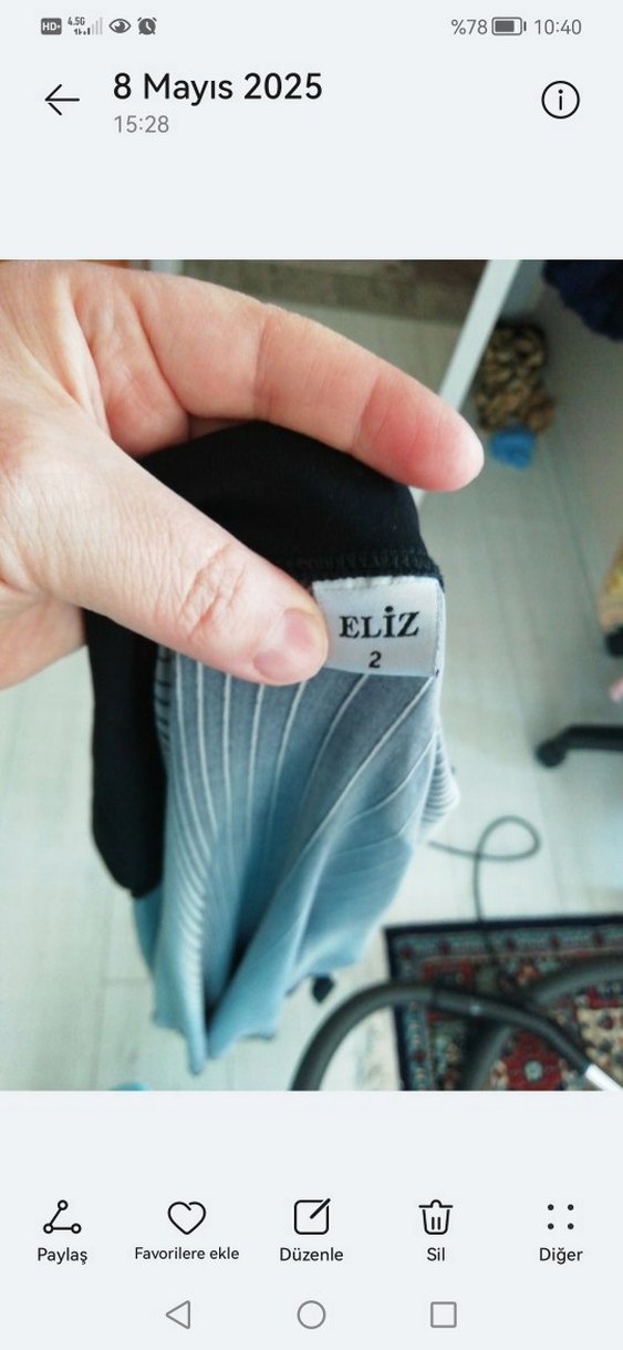 Gri Desenli iUzun Kollu Hamile Bluzu anne buluz gömlek - Görsel 4