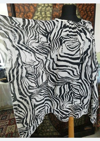 Zebra Desenli Bohem Kadın Tunik hamile pareo deniz kıyafeti - Görsel 2