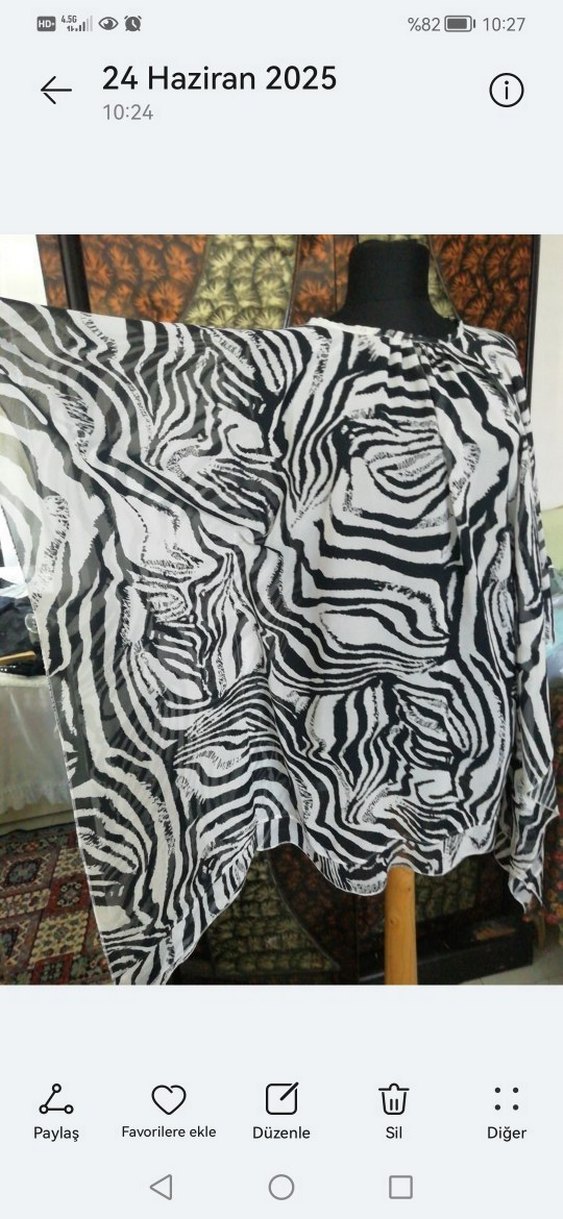 Zebra Desenli Bohem Kadın Tunik hamile pareo deniz kıyafeti - Görsel 2