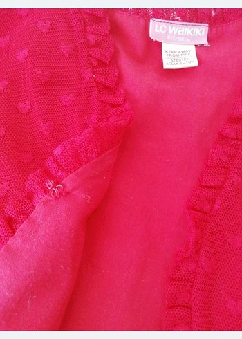 Kırmızı Dantel Detaylı Kısa Kollu Bolero - Görsel 3