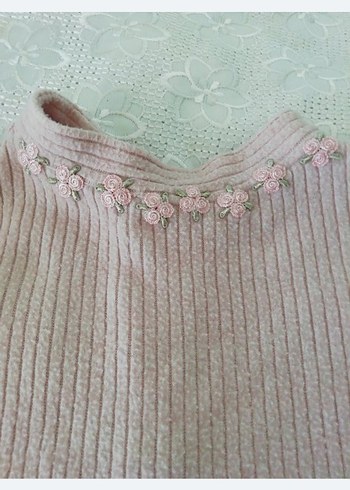 Pembe Triko çocukUzun Kollu Kazak - Görsel 2