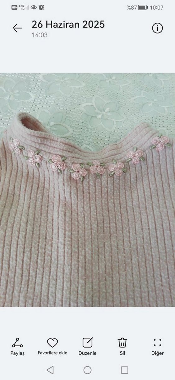 Pembe Triko çocukUzun Kollu Kazak - Görsel 2