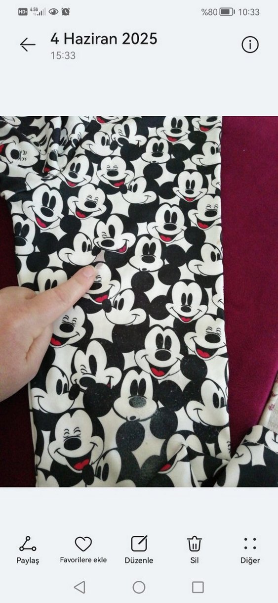 Beyaz Baskılı Kız Çocuk Tayt. haşema - Görsel 4